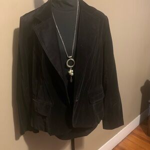 Duda clothes blazer , size medium 12 black velvet.